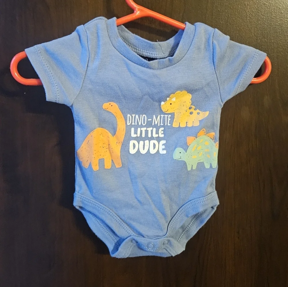 Baby Essentials Blue Dino-Mite Bodysuit